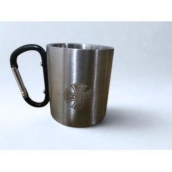 Nerezový hrnček BIKER čierny