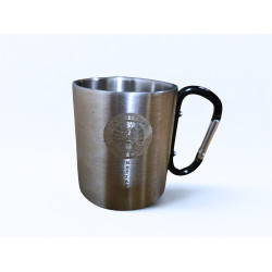 Nerezový hrnček BIKER čierny