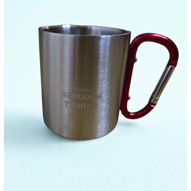 Nerezový hrnček NEŽIADUCI 1205 červený